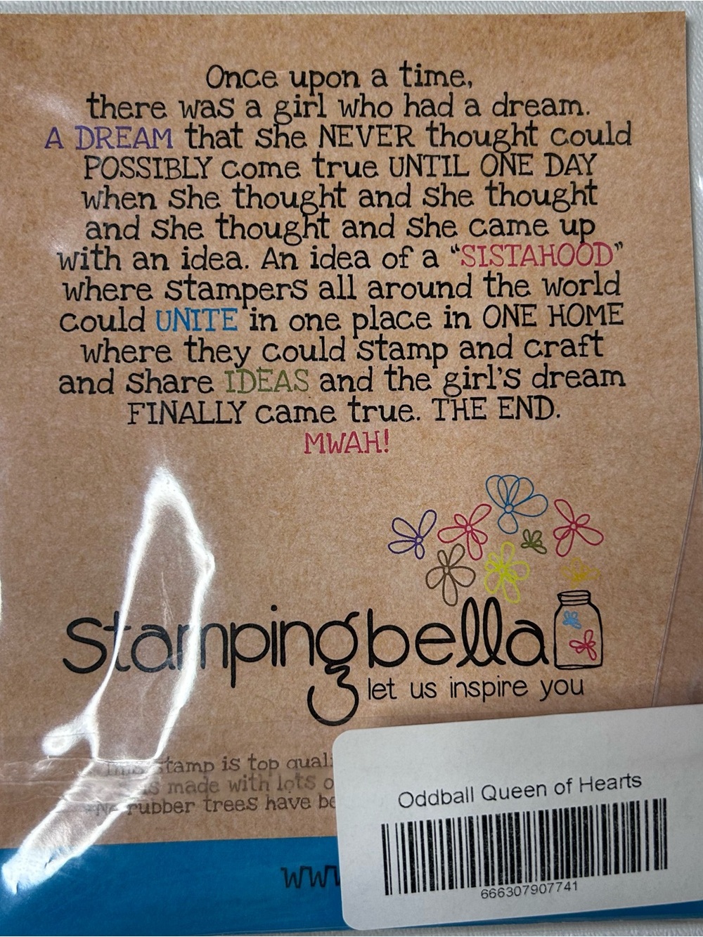 ODDBALL Queen Of Hearts Stamping Bella Cling Rubber Stamp - Alice In Wonderland - Picture 5 of 7